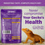 Gargeer Crested Gecko Food in a purple bag with feeding instructions and nutritional analysis details