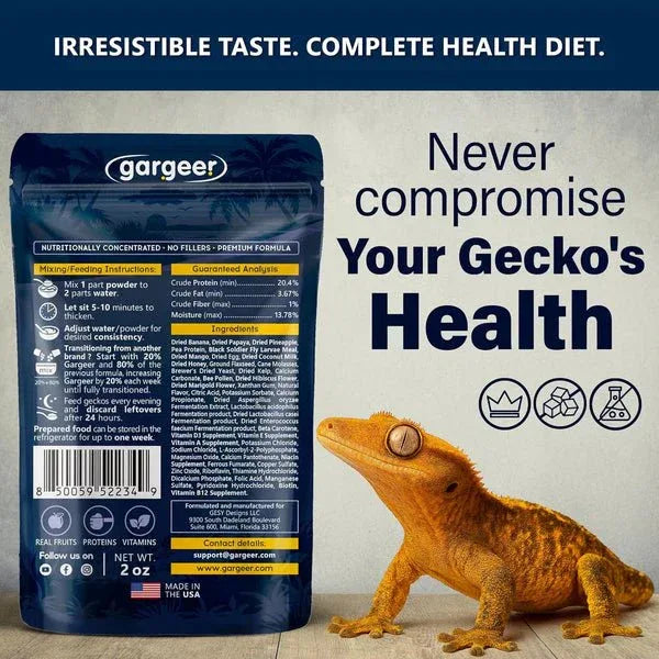 Gargeer Picky Geck Moonlight Feast - Premium Crested Gecko Food - Talis Us
