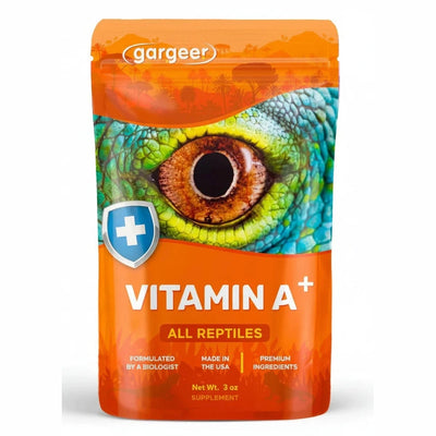 Gargeer Vitamin A Supplement for Reptiles in 3 oz pouch designed for all reptiles with premium ingredients