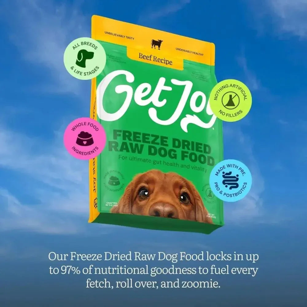 Get Joy Beef Recipe Human - Grade All Life Stages Freeze - Dried Raw Dog Food - Talis Us