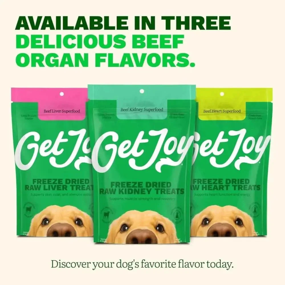 Get Joy Superfood Beef Organ Kidney Freeze - Dried Dog Treats - Talis Us