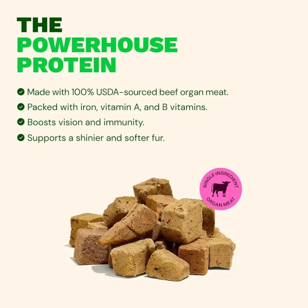 Get Joy Superfood Beef Organ Liver Freeze - Dried Dog Treats - Talis Us