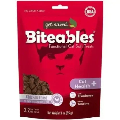 Get Naked Cat Health Biteables Soft Cat Treats Chicken Feast Flavor - Talis Us