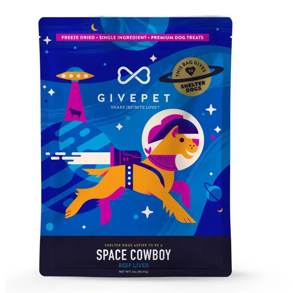 GivePet Freeze - Dried Beef Liver Dog Treats - Space Cowboy 3oz - Talis Us