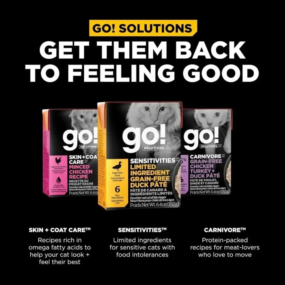 Go! Solutions Sensitivities Limited Ingredient Grain - Free Duck Pate Cat Food 24ea/6.4 oz - Talis Us