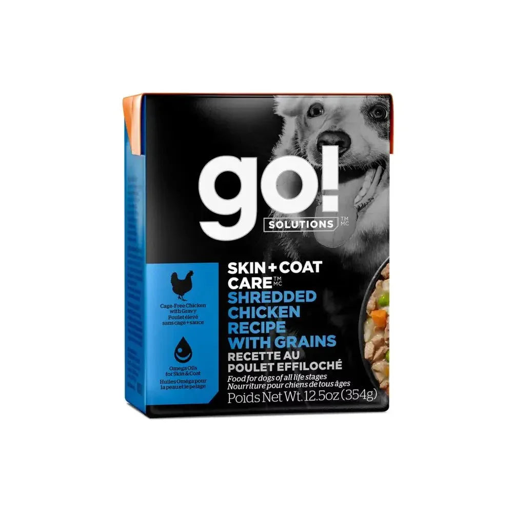 Go! Solutions Skin + Coat Care Shredded Chicken Dog Food 12ea/12.5 oz - Talis Us