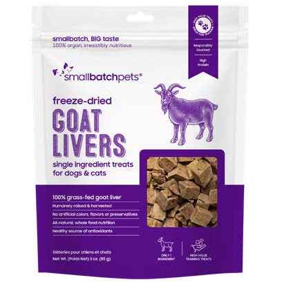 Smallbatch Pets Freeze Dried Liver Goat Dog Treats 3oz