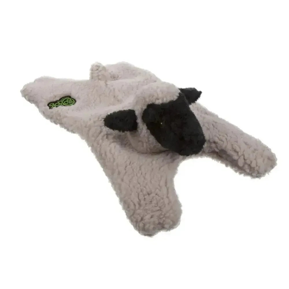 goDog Barnyard Buddies Squeaky Plush Flattie Dog Toy - Talis Us