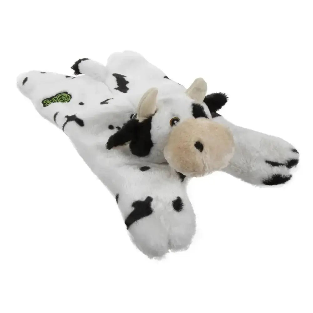 goDog Barnyard Buddies Squeaky Plush Flattie Dog Toy - Talis Us