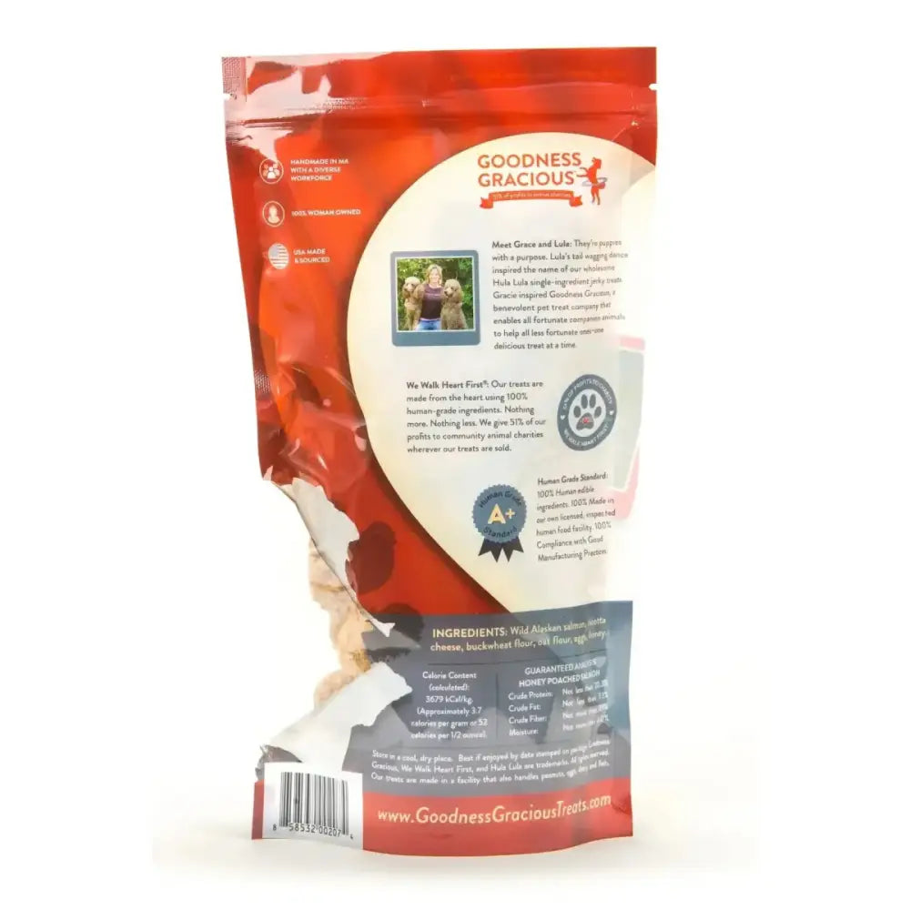 Goodness Gracious Honey Poached Salmon Dog Cookies 8oz - Talis Us