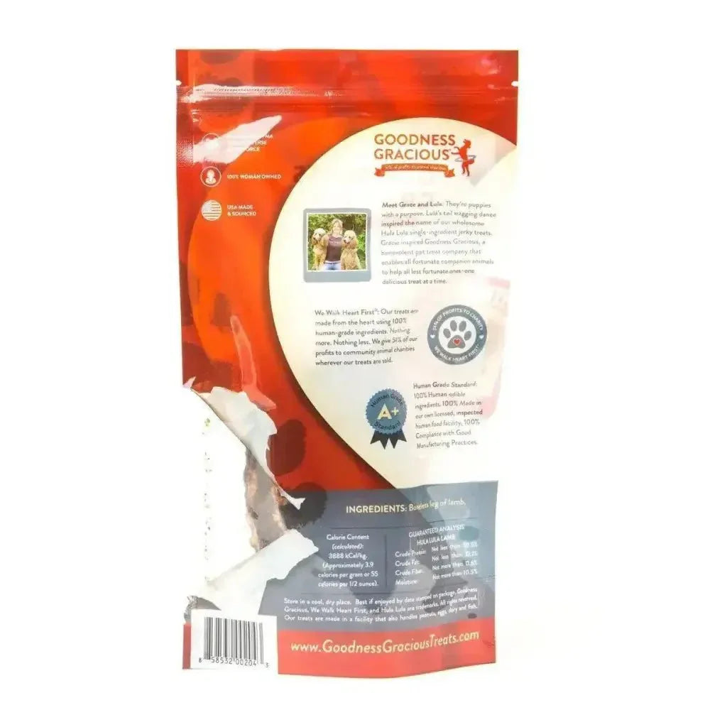 Goodness Gracious Hula Lula Lamb Jerky For Dogs 3oz - Talis Us