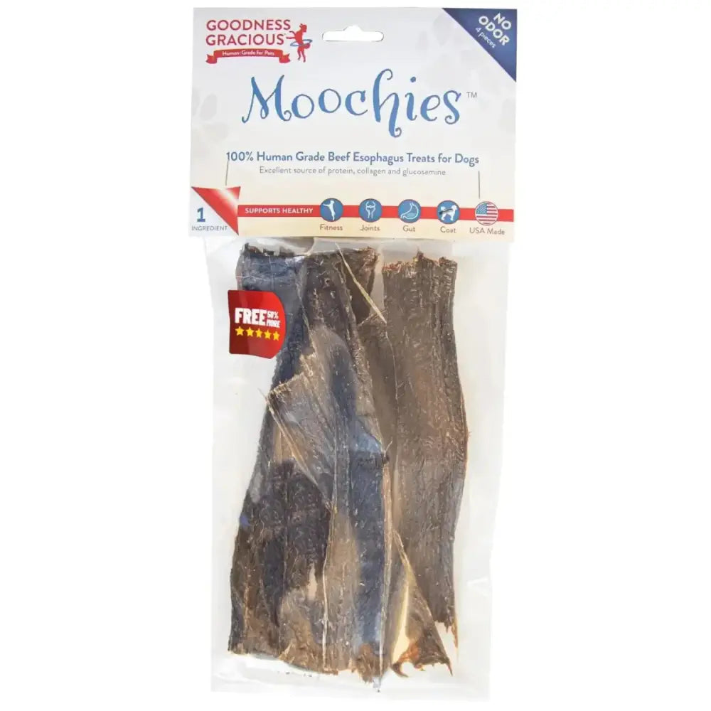 Goodness Gracious Moochies Beef Esophagus for Dogs 4ct - Talis Us