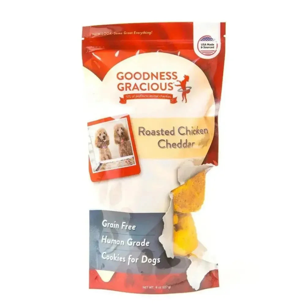 Goodness Gracious Roasted Chicken Cheddar Dog Cookies 8oz - Talis Us