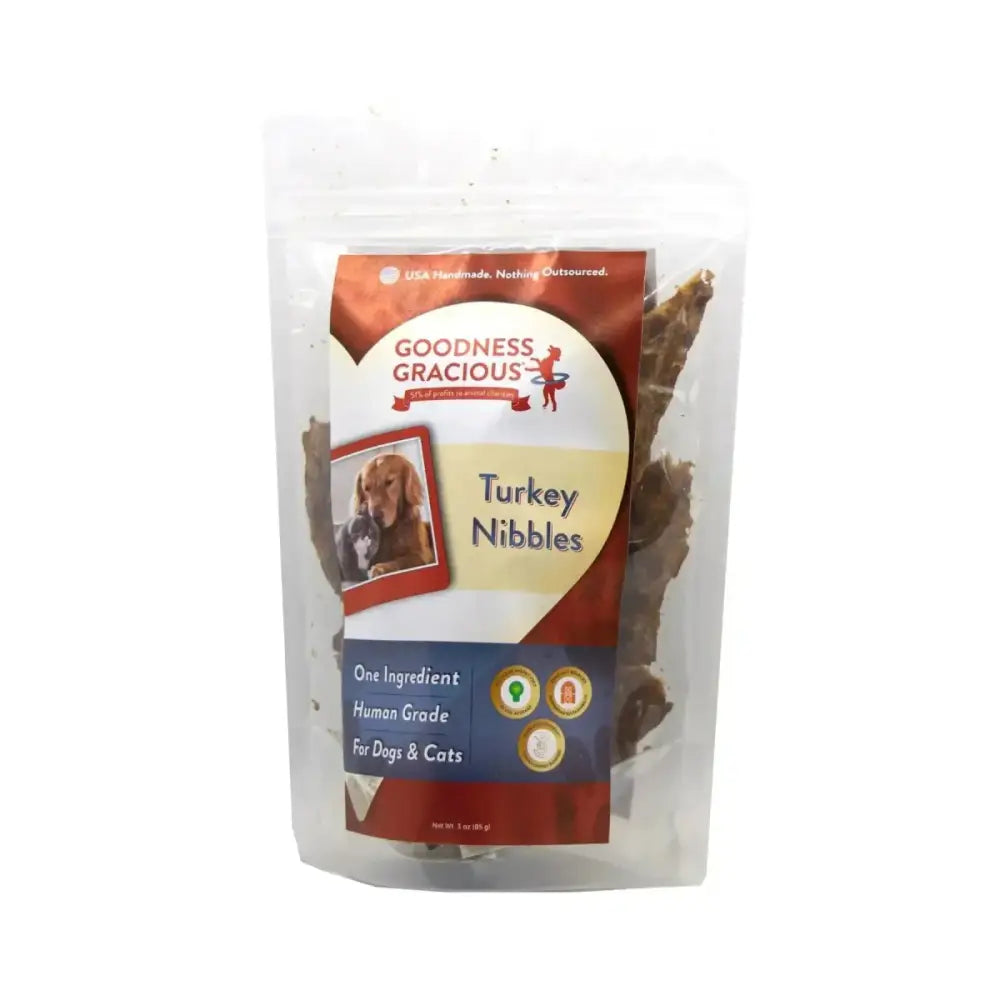 Goodness Gracious Turkey Nibbles Dog and Cat Treats 3oz - Talis Us