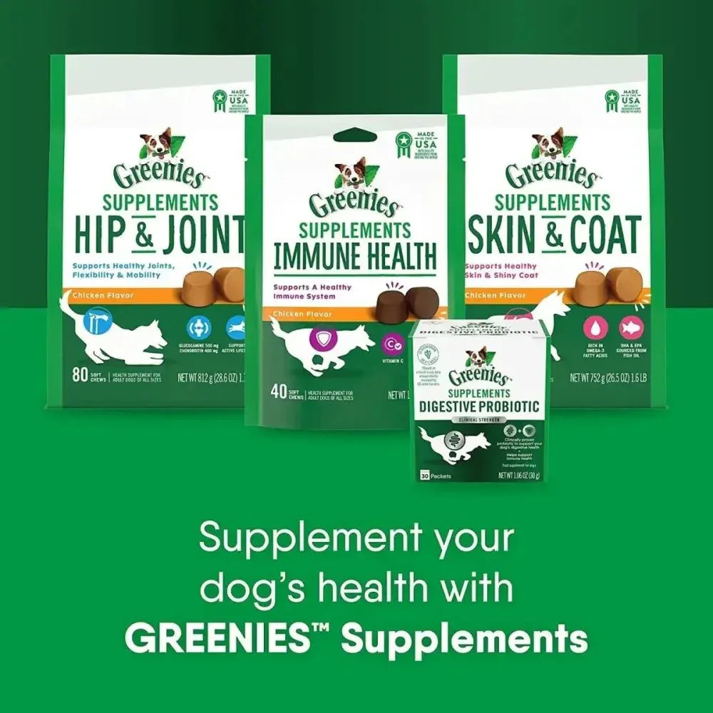Greenies Digestive Probiotic Clinical Strength Dog Supplement 30 pk - Talis Us