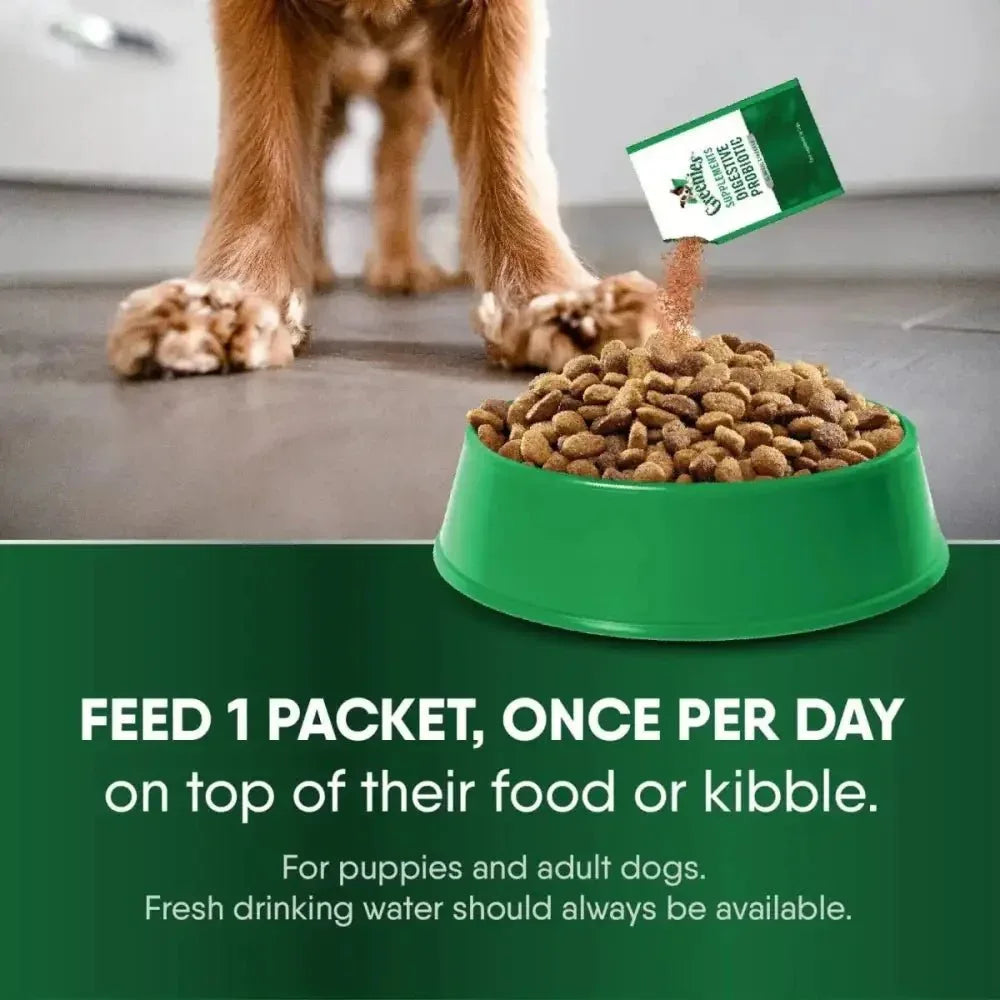 Greenies Digestive Probiotic Clinical Strength Dog Supplement 30 pk - Talis Us