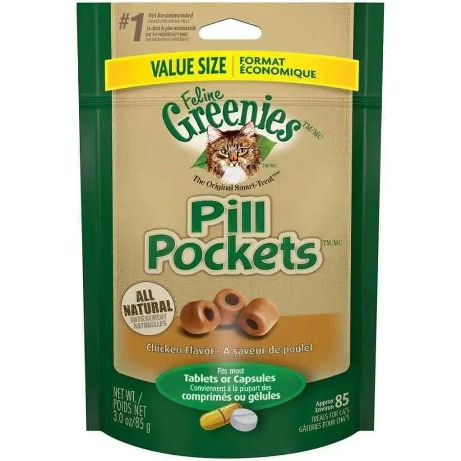 Greenies FELINE Pill Pockets Chicken Flavor Cat Treats Greenies CPD
