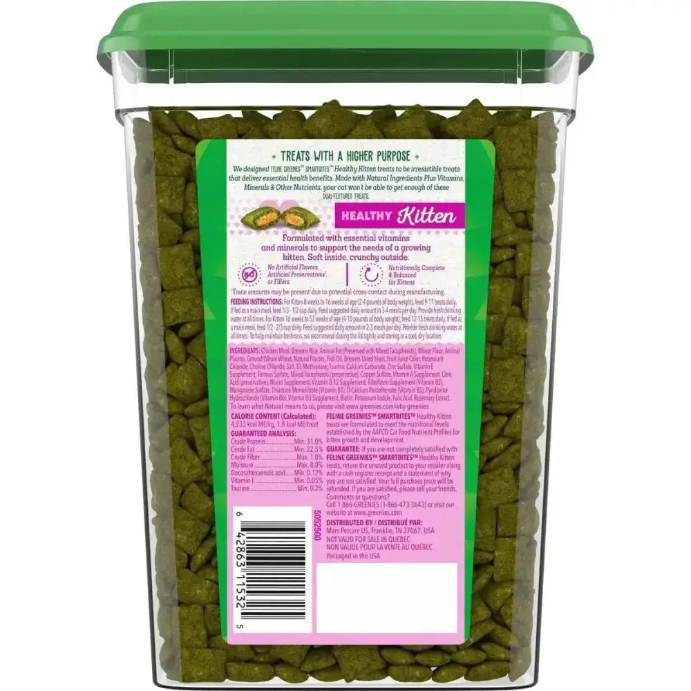 Greenies Feline Smart Bites Chicken Healthy Kitten Cat Treats - Talis Us