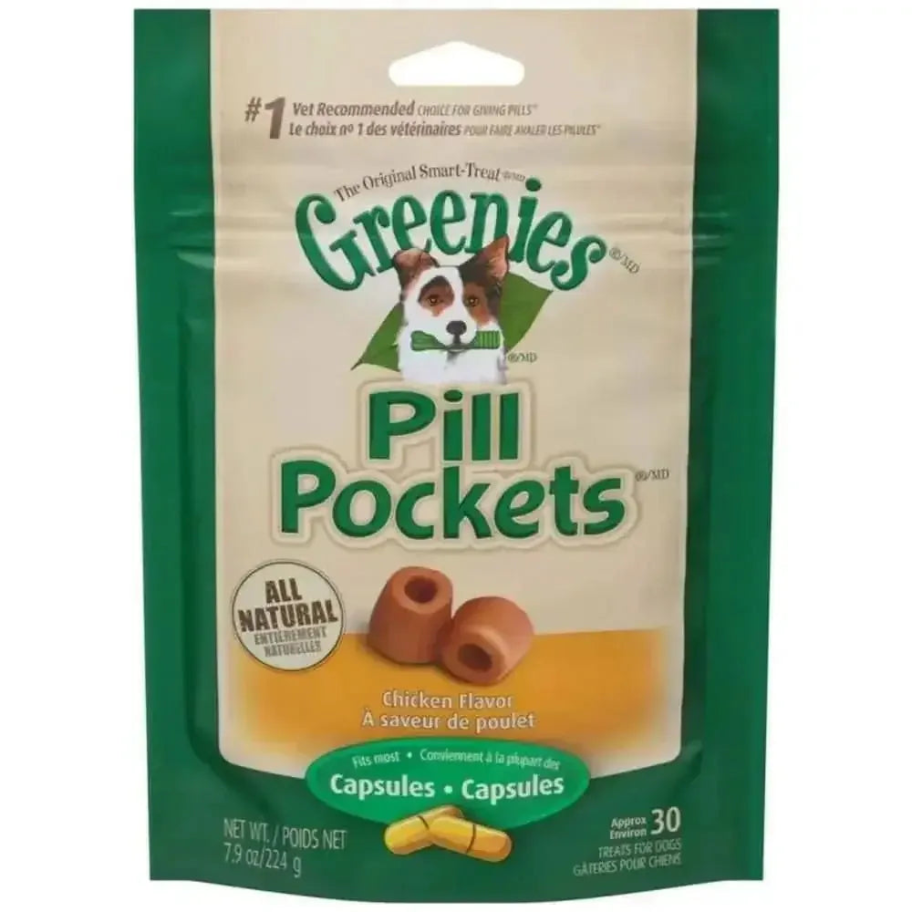 Greenies Pill Pockets Dog Treats Chicken Flavor Capsule Greenies CPD
