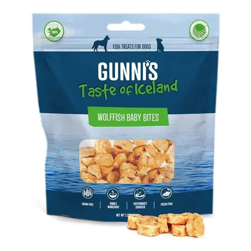 Gunni's Taste of Iceland Omega Rich Wolffish Baby Bites Dog Treats - Talis Us