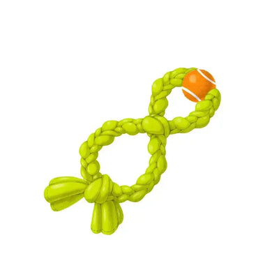 GURU Figure - 8 Squeaking Tennis Snuffle Rope Dog Toy - Talis Us