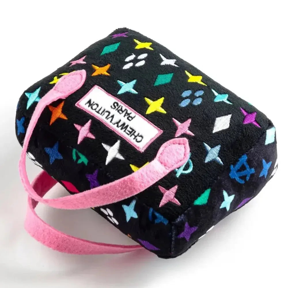 Haute Diggity Dog Black Monogram Chewy Vuiton Bag Dog Plush Toys - Talis Us