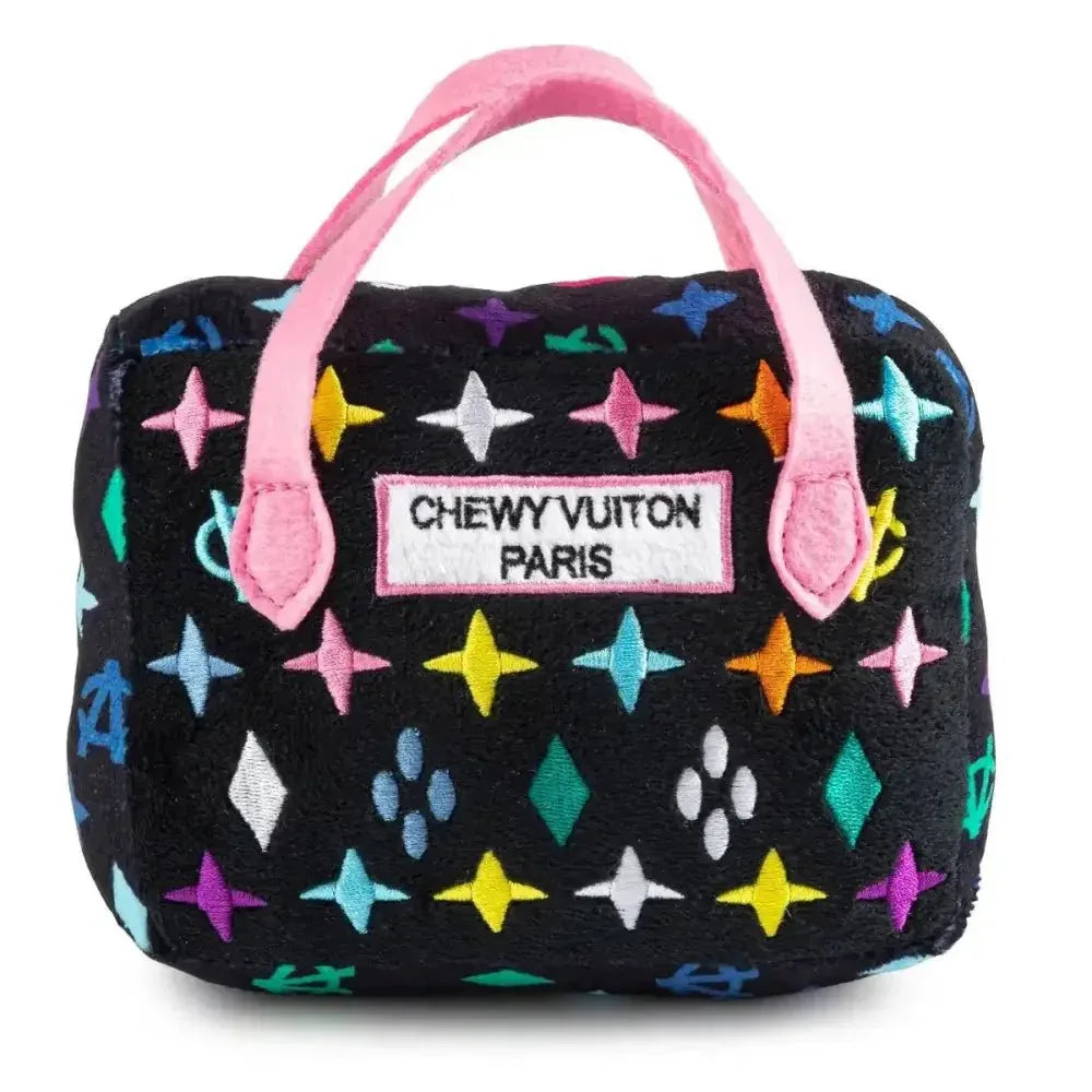 Haute Diggity Dog Black Monogram Chewy Vuiton Bag Dog Plush Toys - Talis Us
