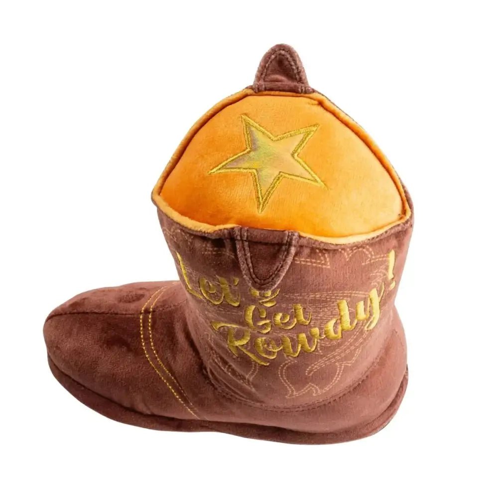 Haute Diggity Dog Brown Cowboy Boot Designer Dog Toys - Talis Us