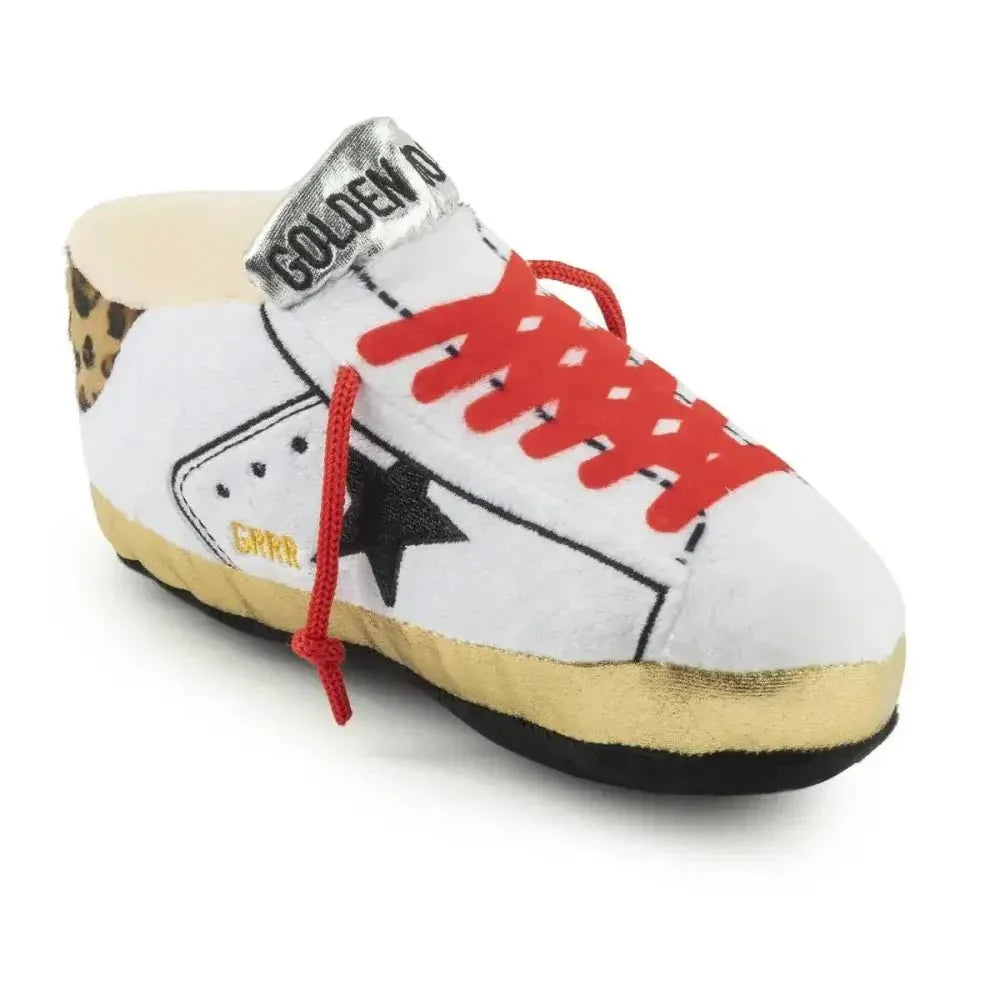 Haute Diggity Dog Golden Pooch Tennis Shoe Dog Plush Toy - Talis Us