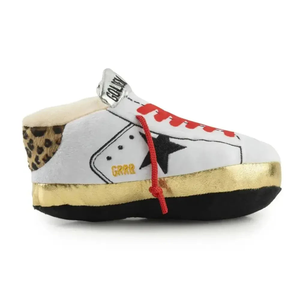 Haute Diggity Dog Golden Pooch Tennis Shoe Dog Plush Toy - Talis Us