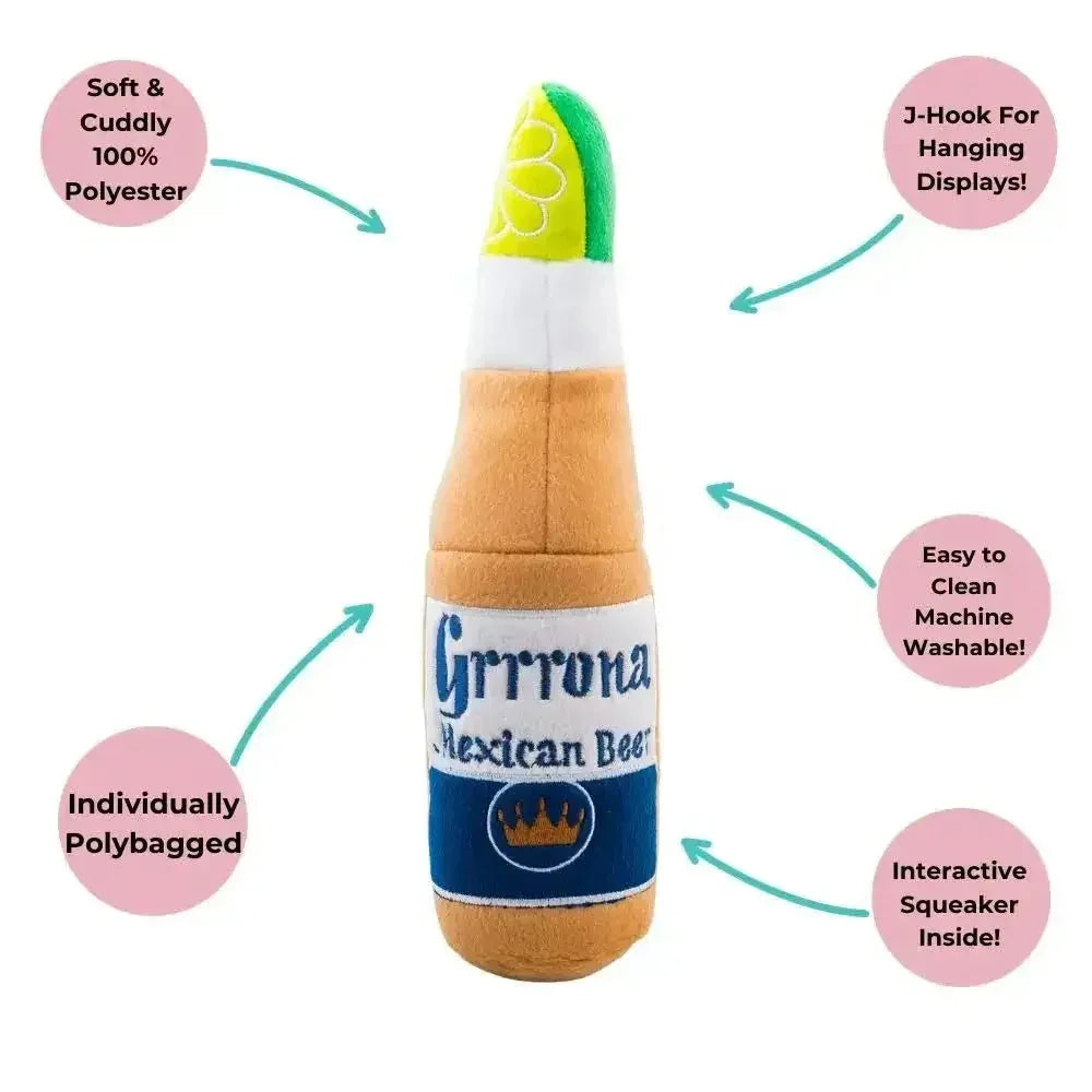 Haute Diggity Dog Grrrona Beer Bottle Plush Dog Toy - Talis Us