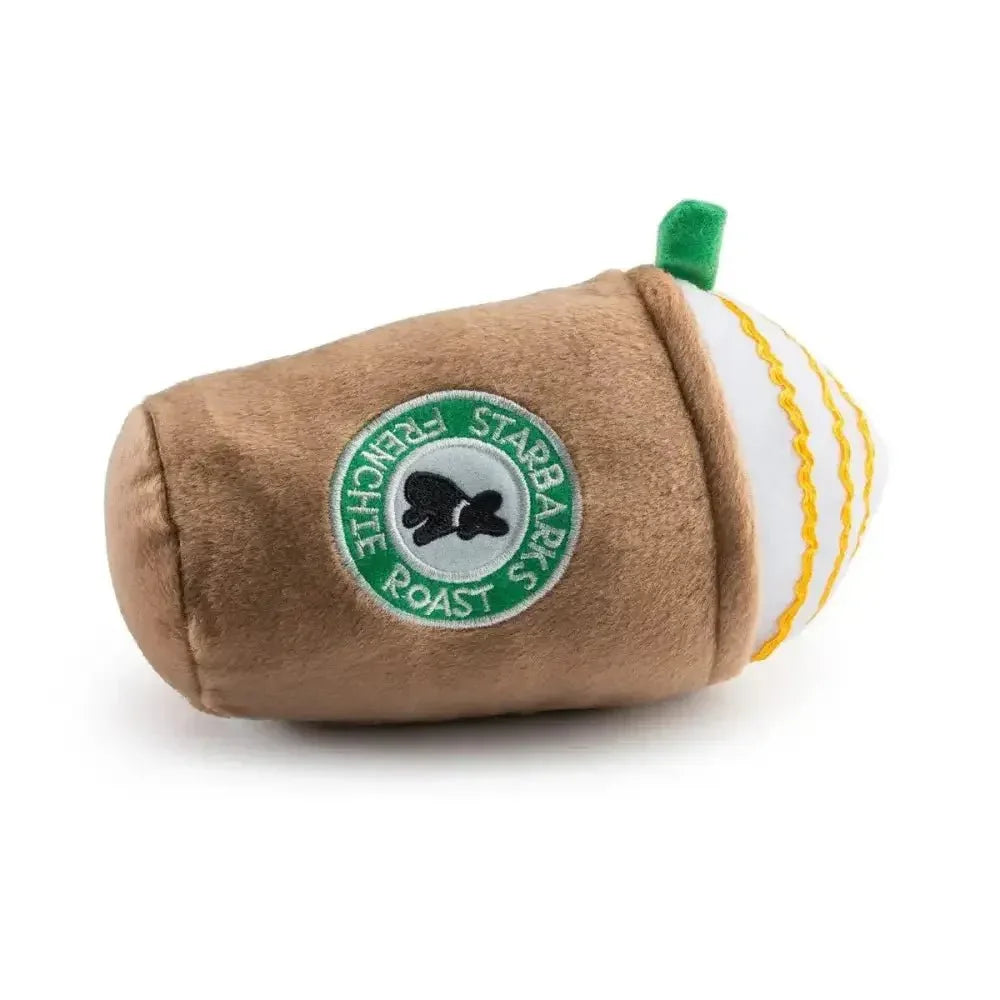 Haute Diggity Dog Starbarks w/Straw Brown Frappawcino Plush Dog Toys - Talis Us
