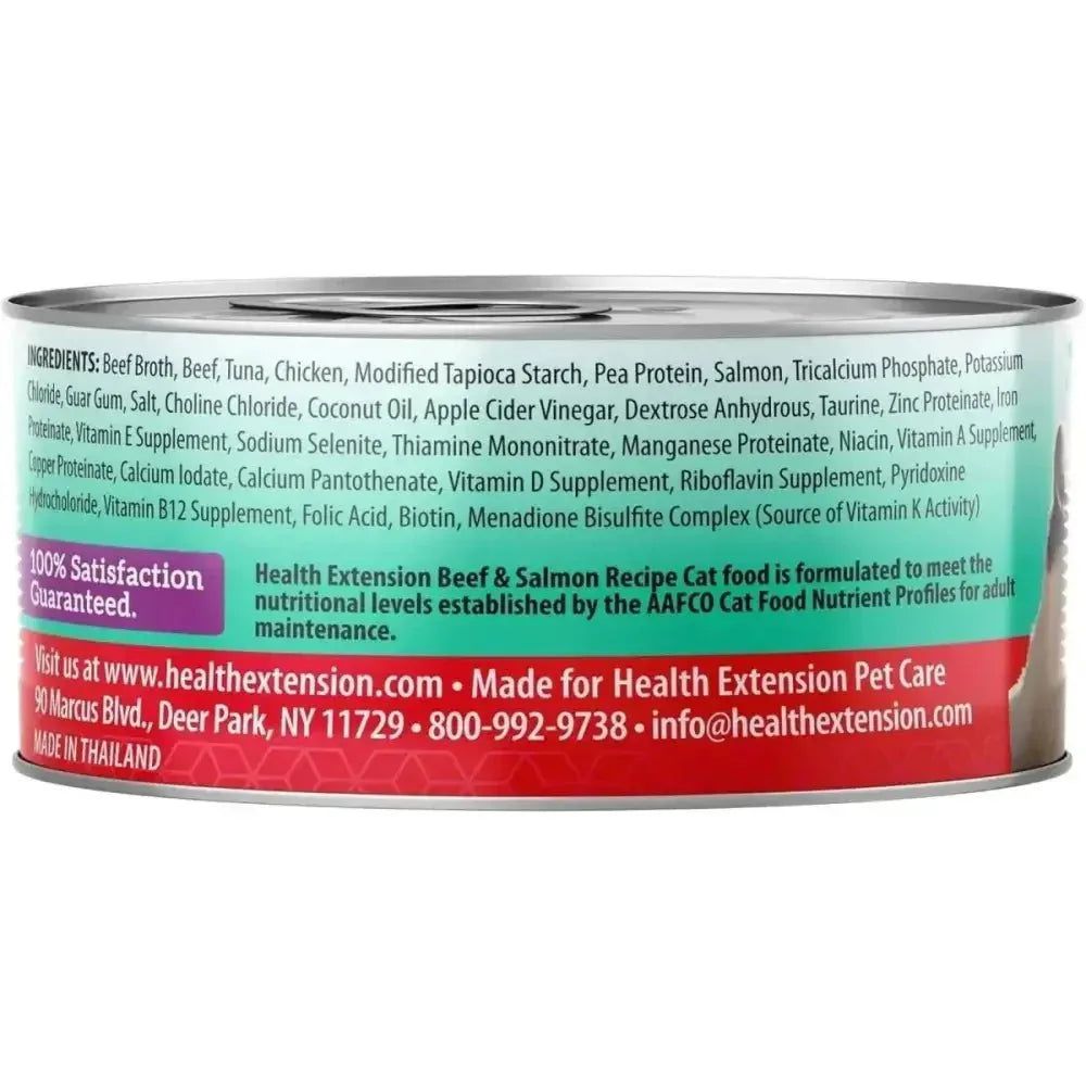 Health Extension Beef & Salmon Grain - Free Wet Cat Food 24 / 2.8 oz - Talis Us