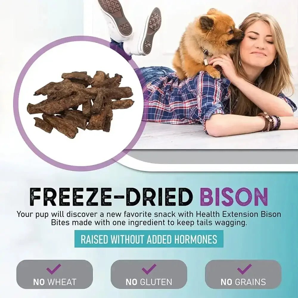 Health Extension Bison Bites Treats 4.5 oz - Talis Us