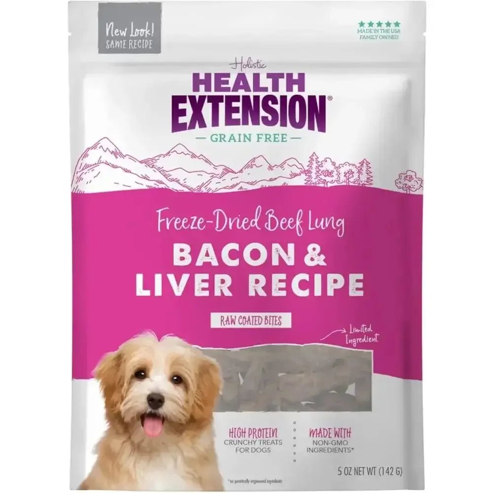 Health Extension Bully Puffs Bacon Dog Treats 5 oz - Talis Us