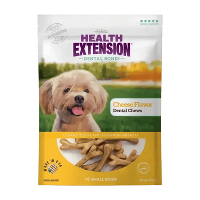 Health Extension Cheese Flavor Dental Dog Bones 5.9 oz - Talis Us