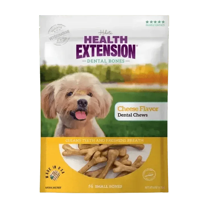 Health Extension Cheese Flavor Dental Dog Bones 5.9 oz - Talis Us