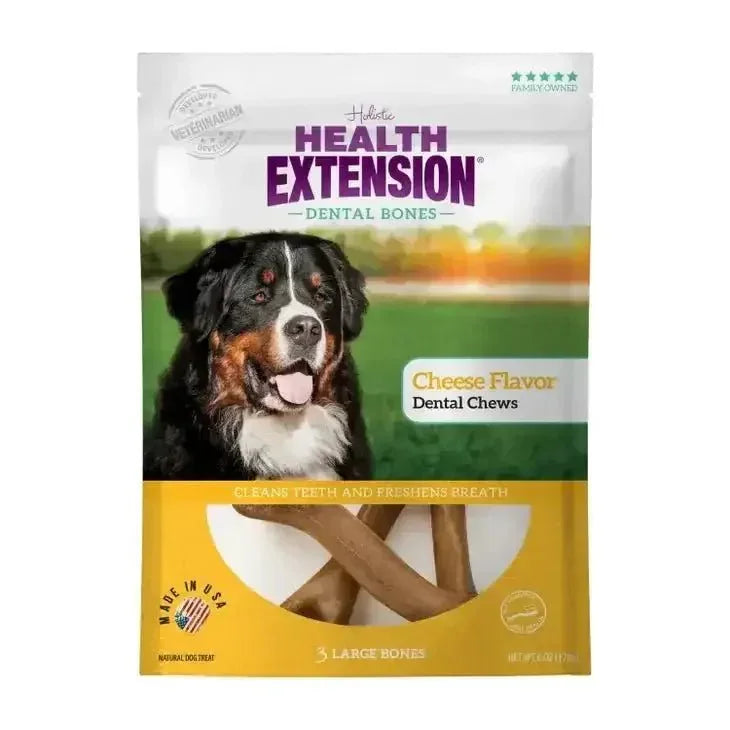 Health Extension Cheese Flavor Dental Dog Bones 5.9 oz - Talis Us