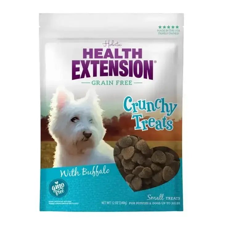 Health Extension Crunchy Heart Shaped Small Buffalo Dog Treats - Talis Us