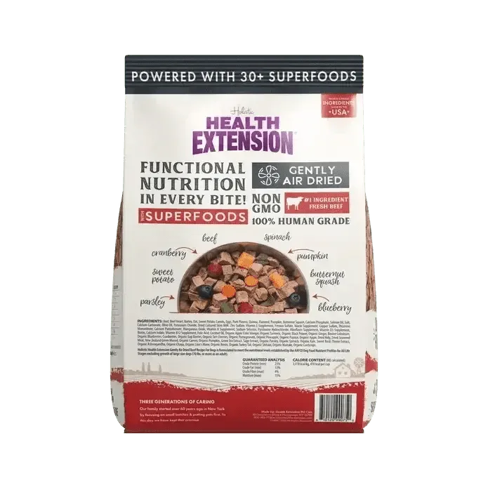 Health Extension Gently Air Dried Beef Recipe Dog Food 2lb - Talis Us