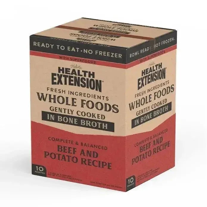 Health Extension Gently Cooked Beef & Potato Recipe Pouches For Dogs 9oz - Talis Us