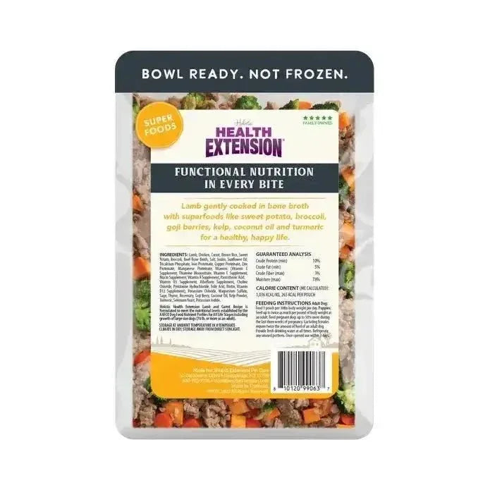 Health Extension Gently Cooked Lamb & Carrot Recipe Pouches For Dogs 9oz - Talis Us