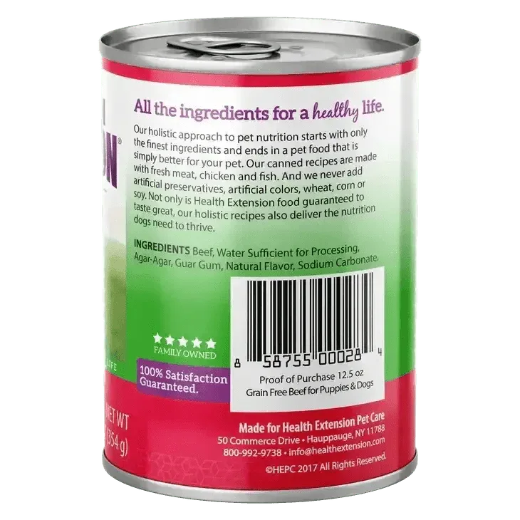 Health Extension Grain Free 95% Beef Canned Dog Food - Talis Us