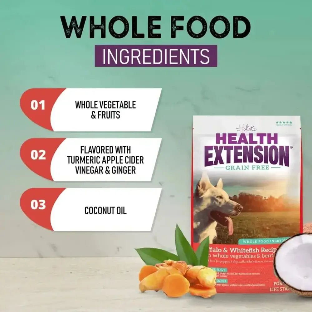 Health Extension Grain Free Buffalo / White Fish Dry Dog Food - Talis Us