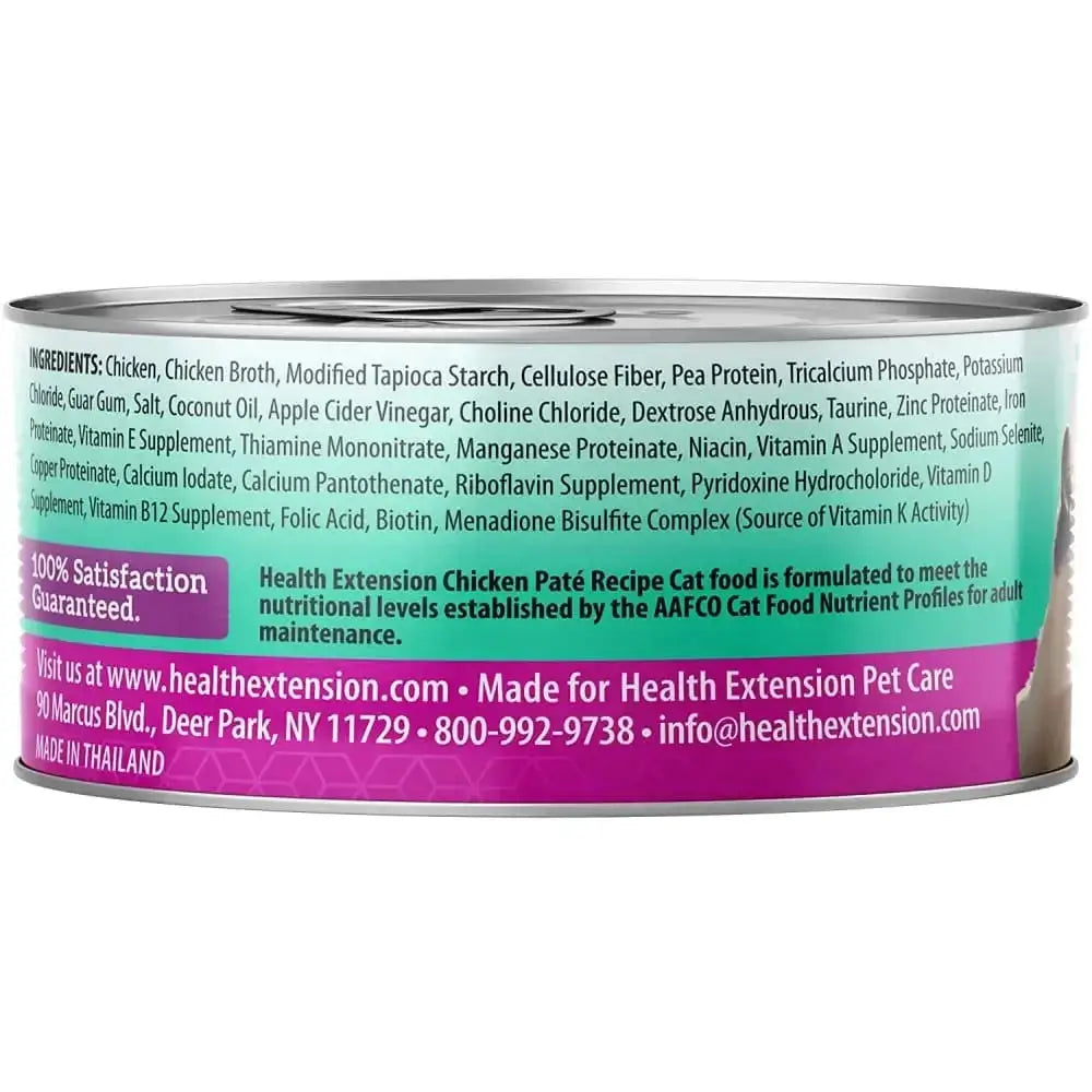Health Extension Grain Free Chicken Pate Recipe for Cats Canned Food 24 / 2.8 oz Health Extension