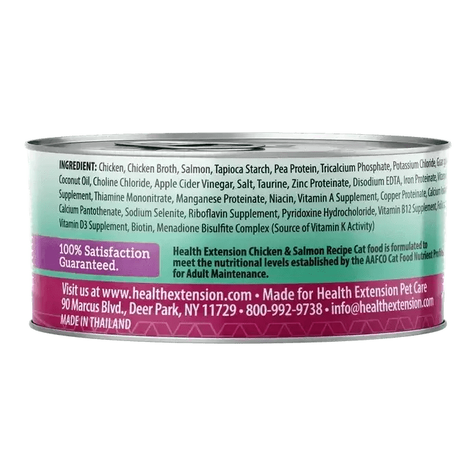 Health Extension Grain - Free Chicken & Salmon Recipe Canned Cat Food 24 / 2.8 oz - Talis Us
