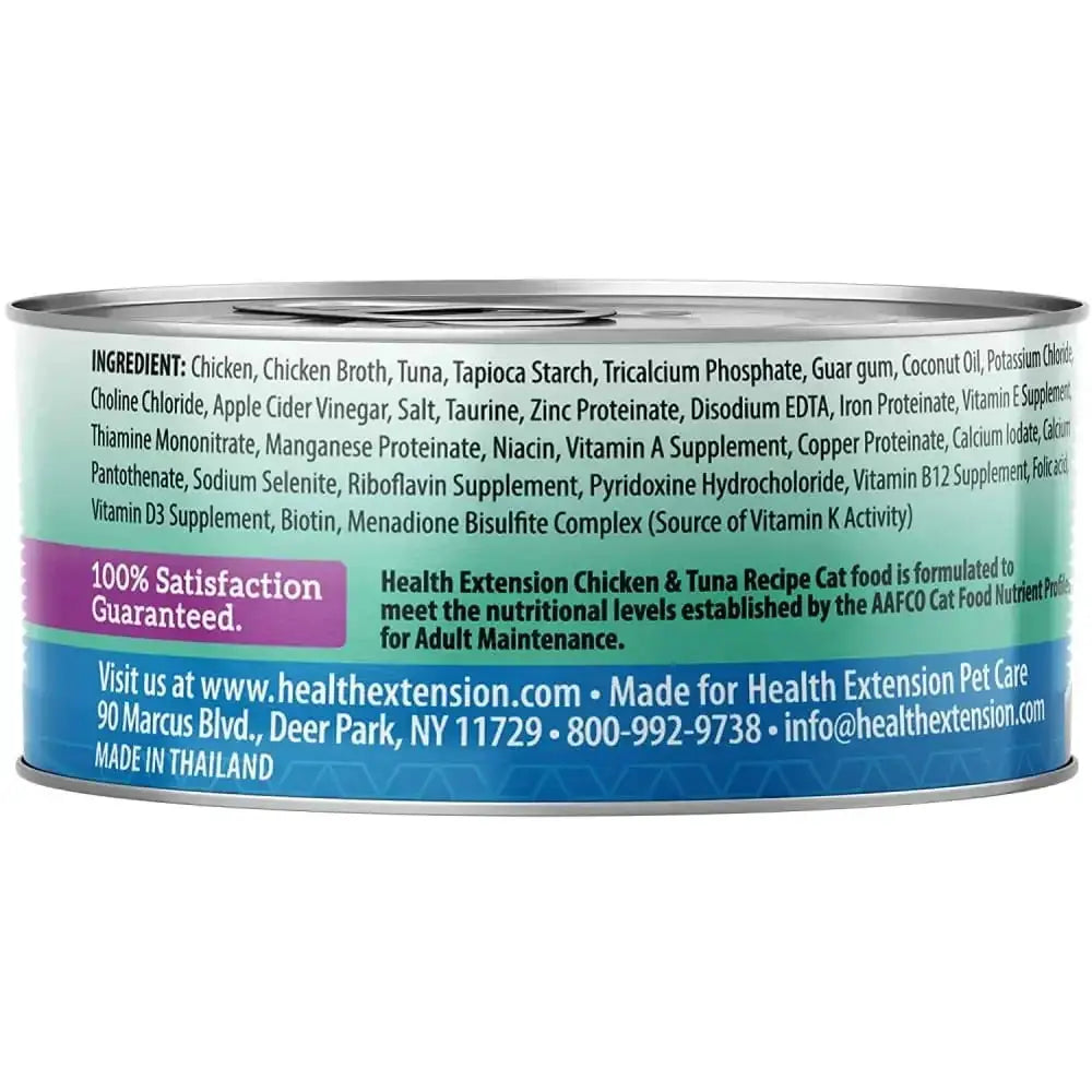 Health Extension Grain Free Chicken / Tuna Wet Cat Food 24 / 2.8 oz Health Extension