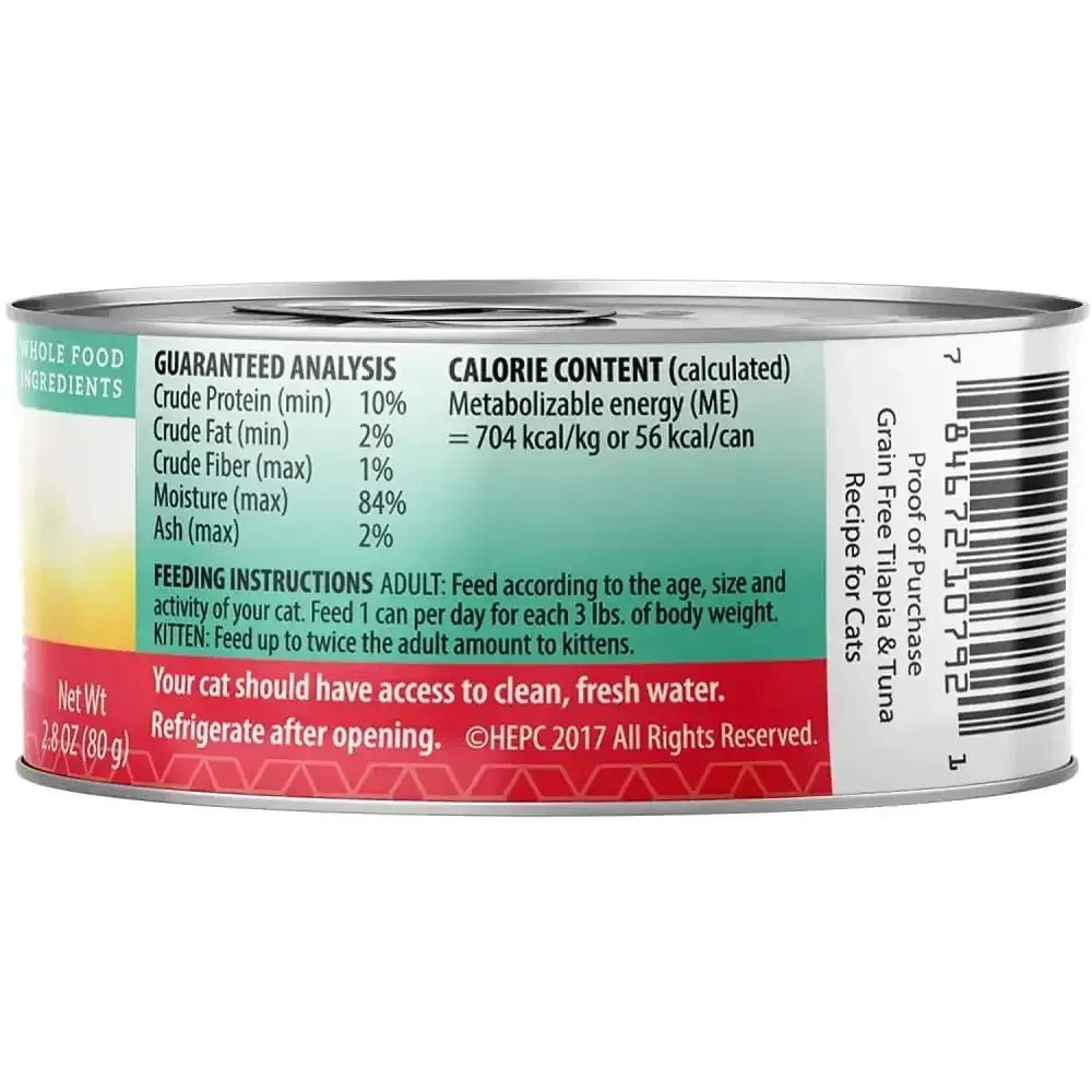 Health Extension Grain Free Tilapia and Tuna Canned Cat Food 24 / 2.8 oz - Talis Us