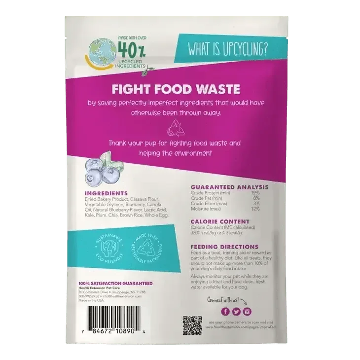 Health Extension Impawfect Blueberry & Chia Seeds for Immunity Support Dog Treats - Talis Us
