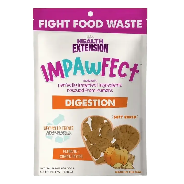 Health Extension Impawfect Pumpkin & Ginger Soft & Chewy DogTreats for Digestive Support 4.5oz - Talis Us